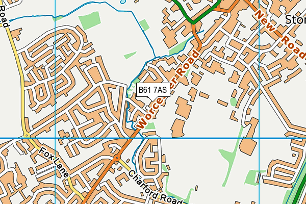 B61 7AS map - OS VectorMap District (Ordnance Survey)