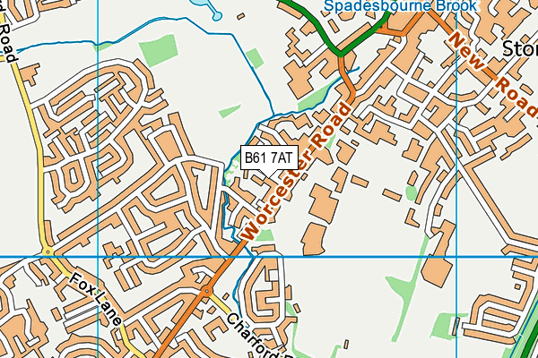 B61 7AT map - OS VectorMap District (Ordnance Survey)