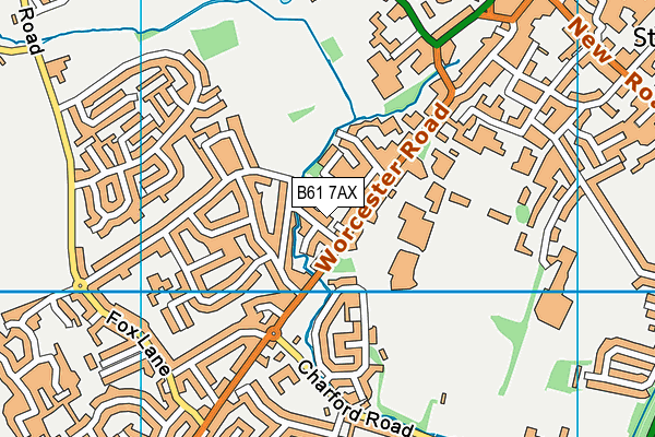 B61 7AX map - OS VectorMap District (Ordnance Survey)