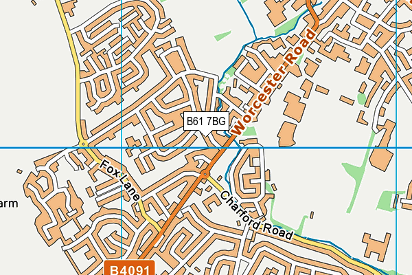 B61 7BG map - OS VectorMap District (Ordnance Survey)