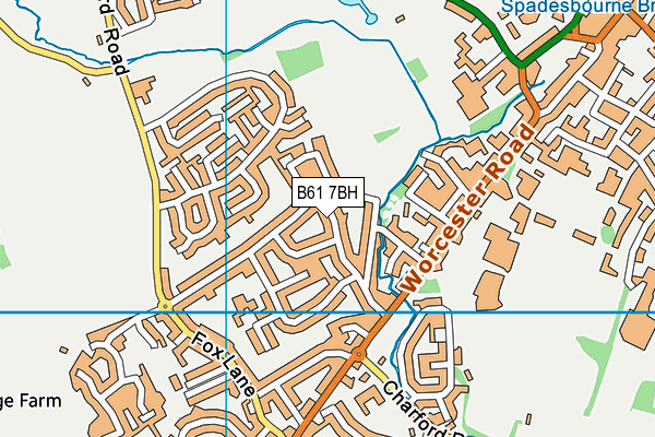 B61 7BH map - OS VectorMap District (Ordnance Survey)