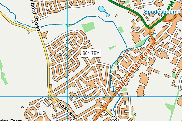 B61 7BY map - OS VectorMap District (Ordnance Survey)