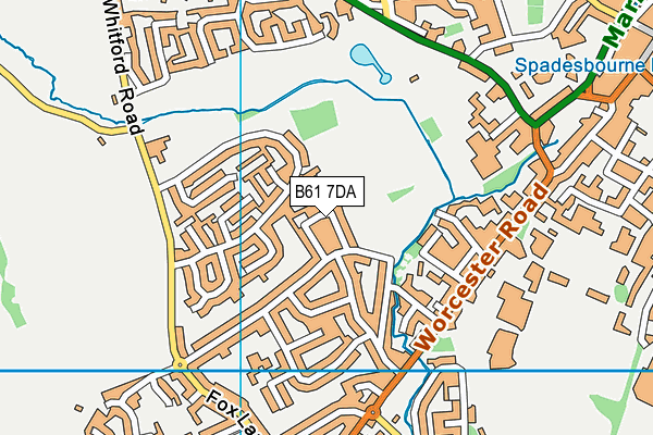 B61 7DA map - OS VectorMap District (Ordnance Survey)