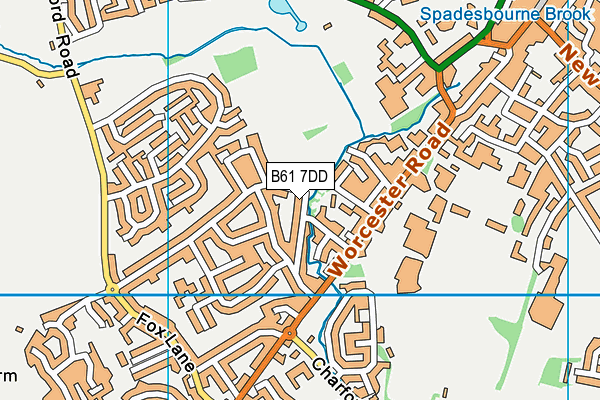 B61 7DD map - OS VectorMap District (Ordnance Survey)