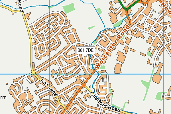 B61 7DE map - OS VectorMap District (Ordnance Survey)
