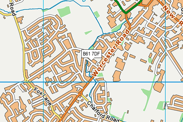 B61 7DF map - OS VectorMap District (Ordnance Survey)