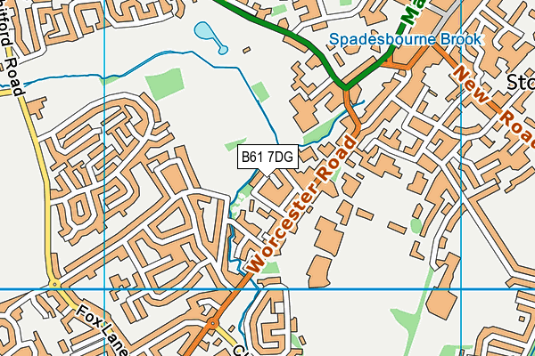 B61 7DG map - OS VectorMap District (Ordnance Survey)