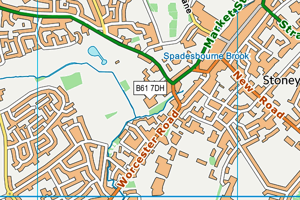 St John's C Of E Middle School Academy map (B61 7DH) - OS VectorMap District (Ordnance Survey)