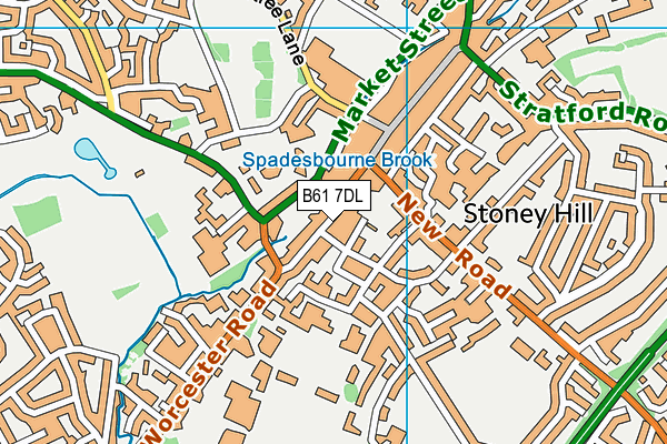 B61 7DL map - OS VectorMap District (Ordnance Survey)