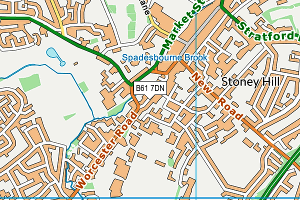 B61 7DN map - OS VectorMap District (Ordnance Survey)