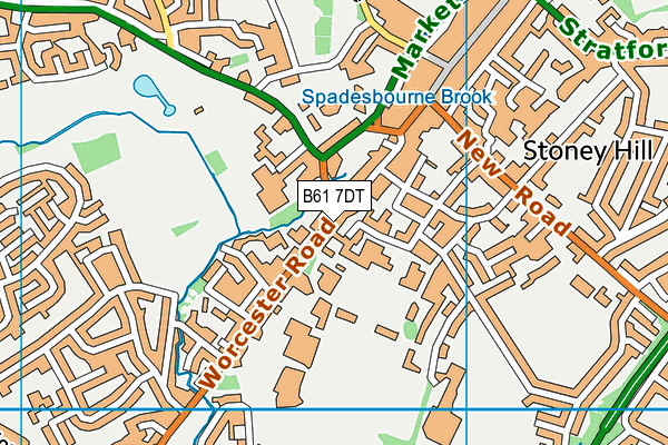 B61 7DT map - OS VectorMap District (Ordnance Survey)