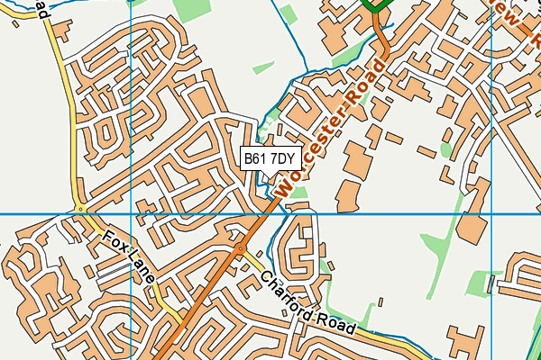 B61 7DY map - OS VectorMap District (Ordnance Survey)