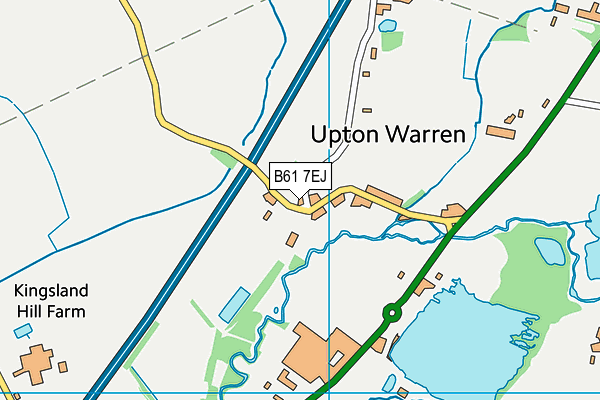 B61 7EJ map - OS VectorMap District (Ordnance Survey)