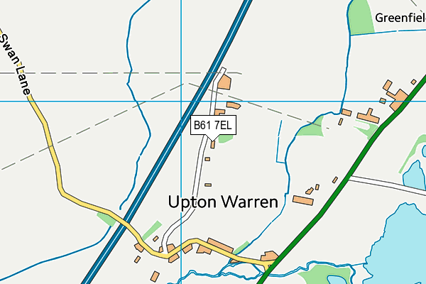 B61 7EL map - OS VectorMap District (Ordnance Survey)