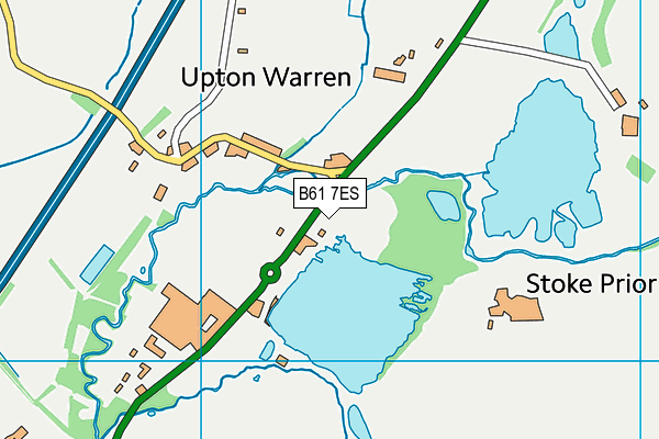 B61 7ES map - OS VectorMap District (Ordnance Survey)