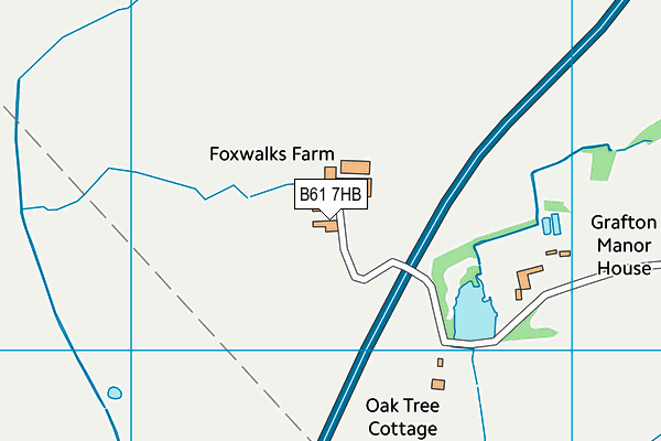 B61 7HB map - OS VectorMap District (Ordnance Survey)