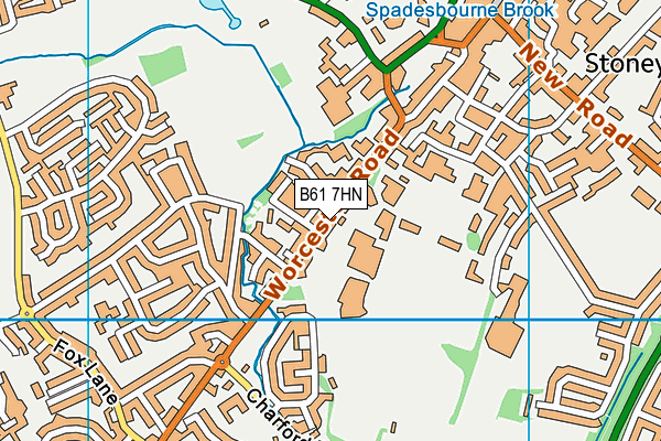 B61 7HN map - OS VectorMap District (Ordnance Survey)
