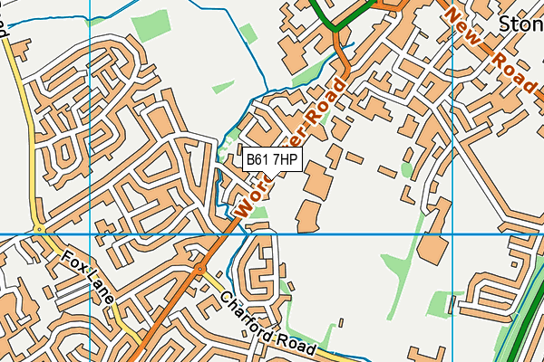 B61 7HP map - OS VectorMap District (Ordnance Survey)