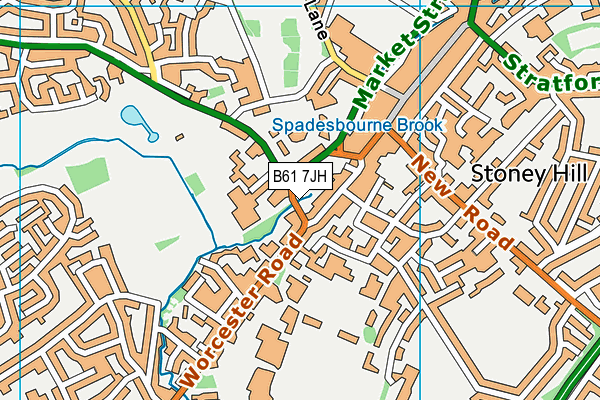 B61 7JH map - OS VectorMap District (Ordnance Survey)