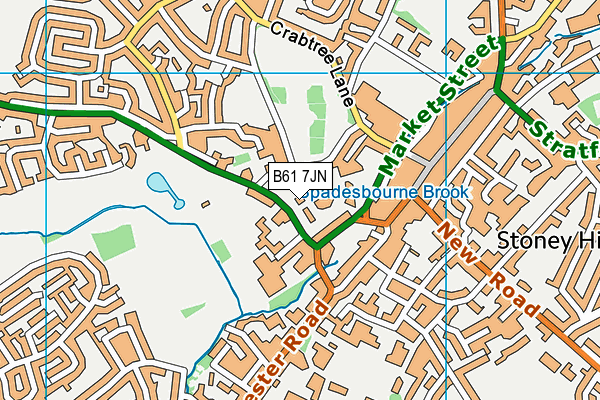 B61 7JN map - OS VectorMap District (Ordnance Survey)