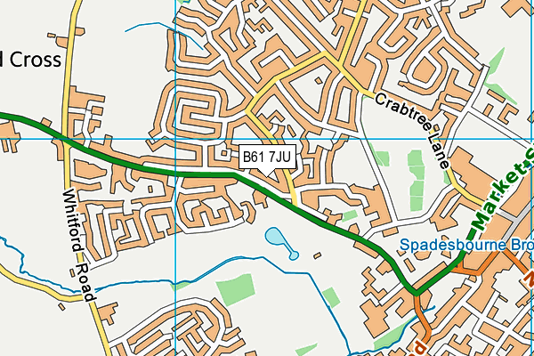 B61 7JU map - OS VectorMap District (Ordnance Survey)