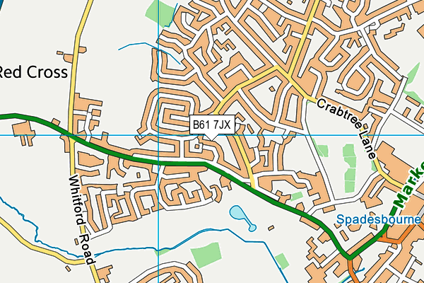 B61 7JX map - OS VectorMap District (Ordnance Survey)