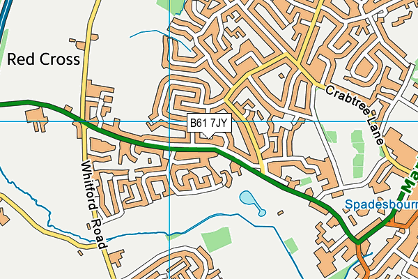 B61 7JY map - OS VectorMap District (Ordnance Survey)