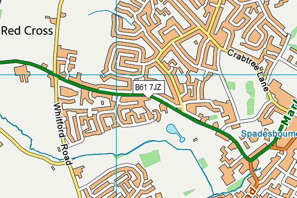 B61 7JZ map - OS VectorMap District (Ordnance Survey)