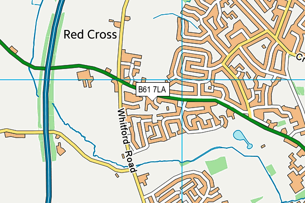 B61 7LA map - OS VectorMap District (Ordnance Survey)