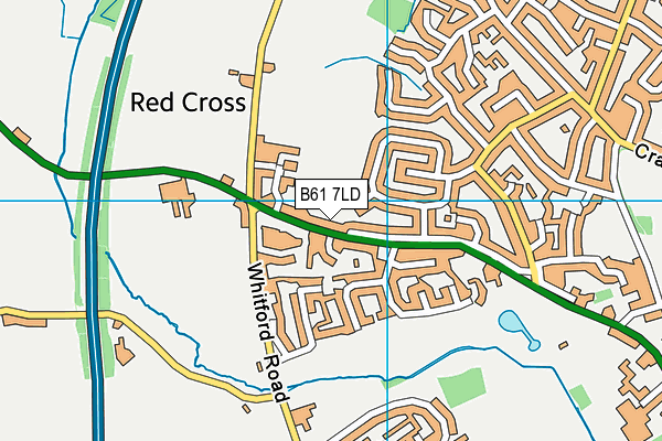 B61 7LD map - OS VectorMap District (Ordnance Survey)