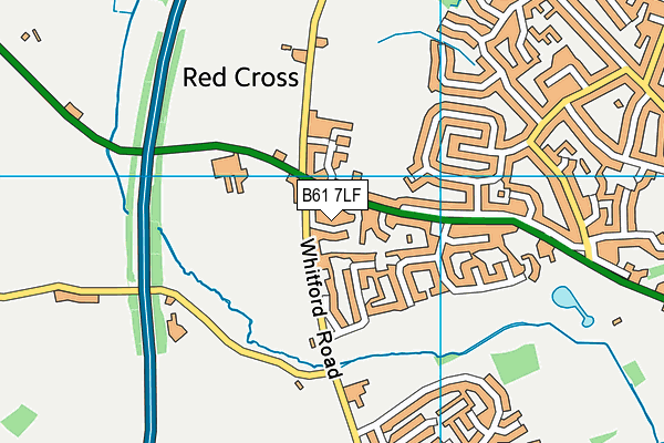 B61 7LF map - OS VectorMap District (Ordnance Survey)