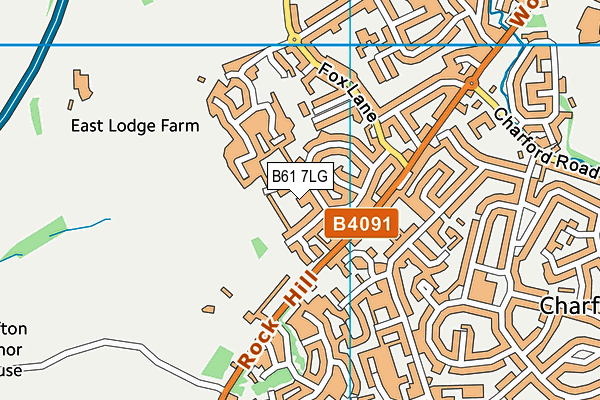 B61 7LG map - OS VectorMap District (Ordnance Survey)