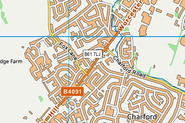 B61 7LJ map - OS VectorMap District (Ordnance Survey)