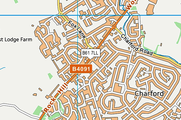 B61 7LL map - OS VectorMap District (Ordnance Survey)