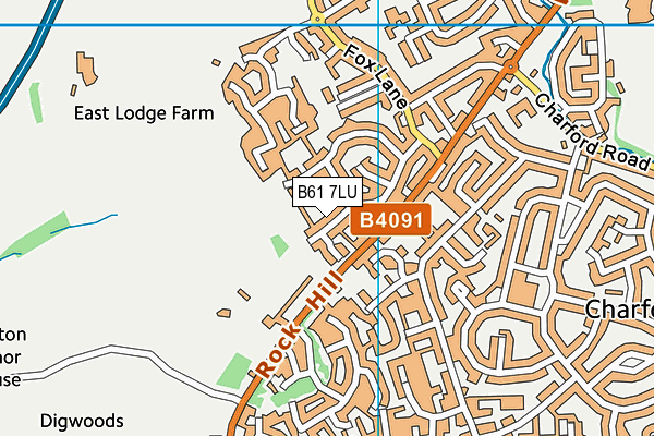 B61 7LU map - OS VectorMap District (Ordnance Survey)