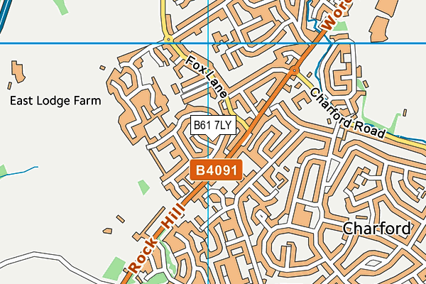 B61 7LY map - OS VectorMap District (Ordnance Survey)