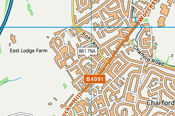 B61 7NA map - OS VectorMap District (Ordnance Survey)