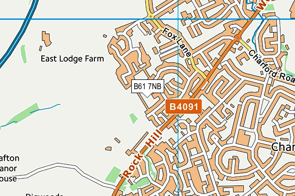 B61 7NB map - OS VectorMap District (Ordnance Survey)