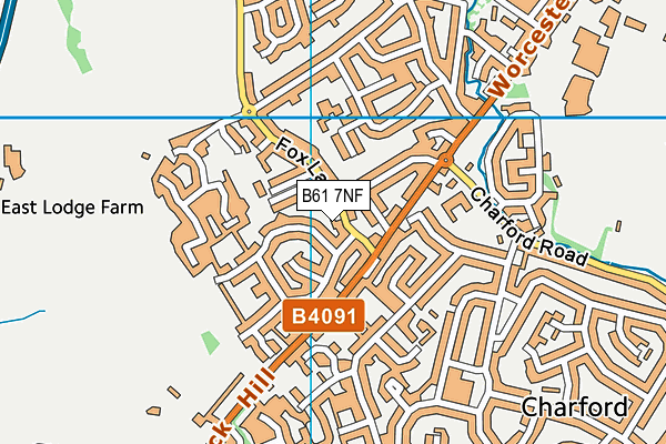 B61 7NF map - OS VectorMap District (Ordnance Survey)