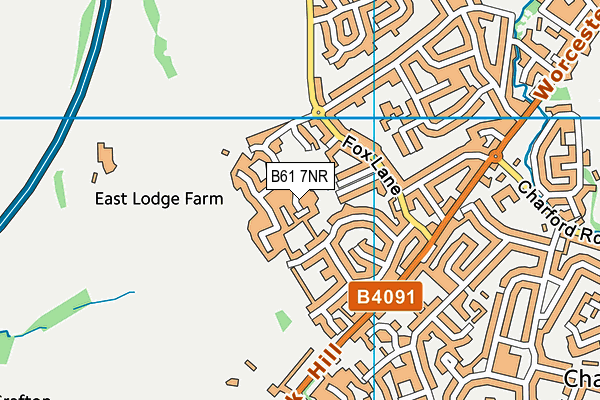 B61 7NR map - OS VectorMap District (Ordnance Survey)