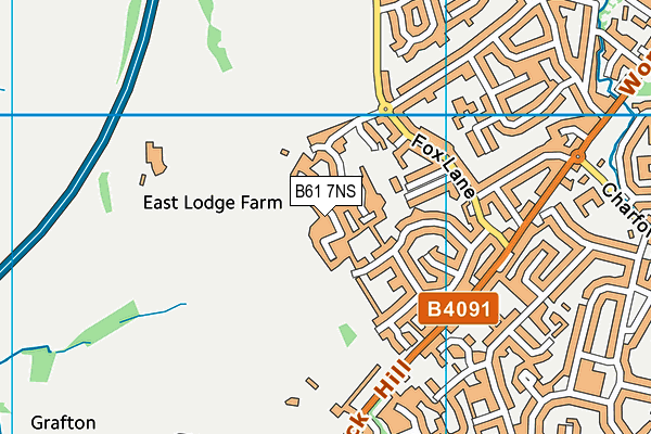 B61 7NS map - OS VectorMap District (Ordnance Survey)