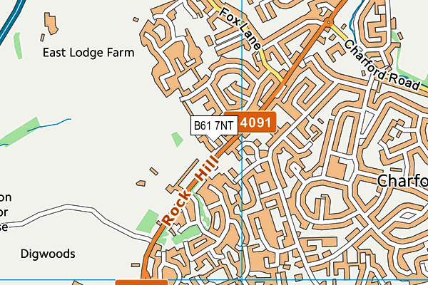 B61 7NT map - OS VectorMap District (Ordnance Survey)