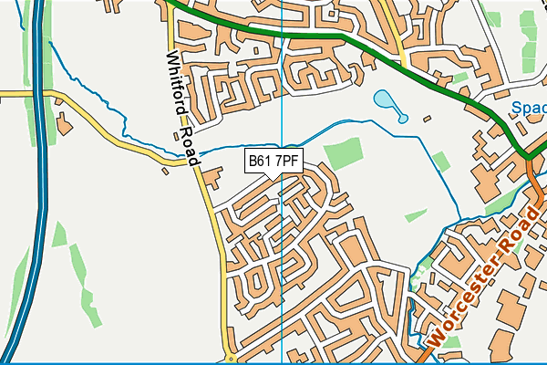 B61 7PF map - OS VectorMap District (Ordnance Survey)