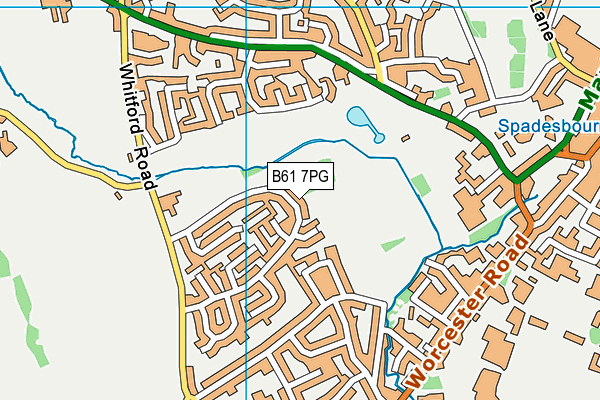 B61 7PG map - OS VectorMap District (Ordnance Survey)