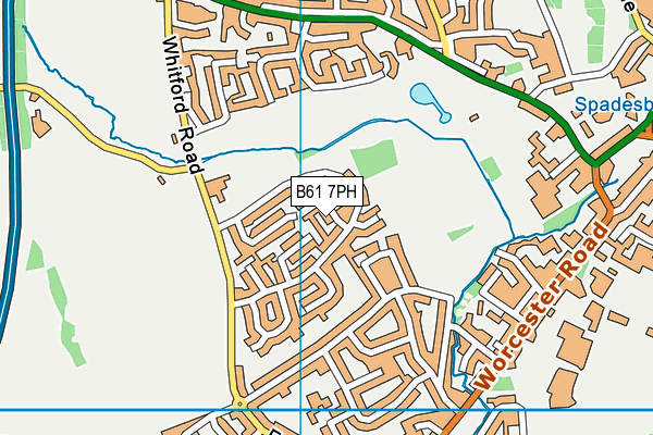 B61 7PH map - OS VectorMap District (Ordnance Survey)