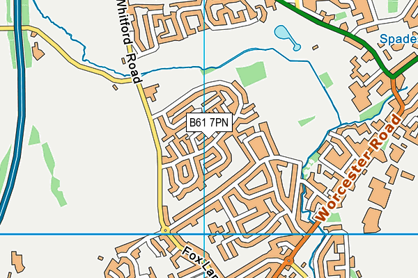 B61 7PN map - OS VectorMap District (Ordnance Survey)