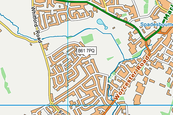 B61 7PQ map - OS VectorMap District (Ordnance Survey)