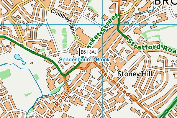 B61 8AJ map - OS VectorMap District (Ordnance Survey)