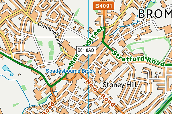 B61 8AQ map - OS VectorMap District (Ordnance Survey)