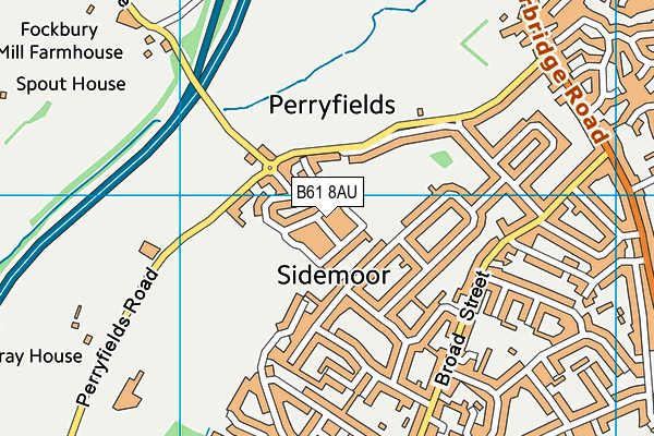 B61 8AU map - OS VectorMap District (Ordnance Survey)